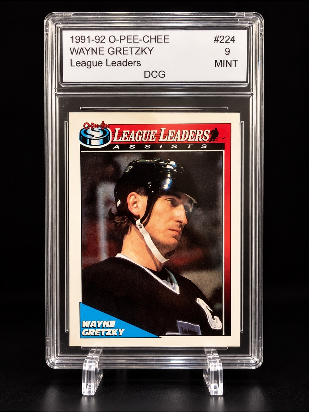 1991-92 O-Pee-Chee League Leaders Hockey Trading Card - Wayne Gretzky